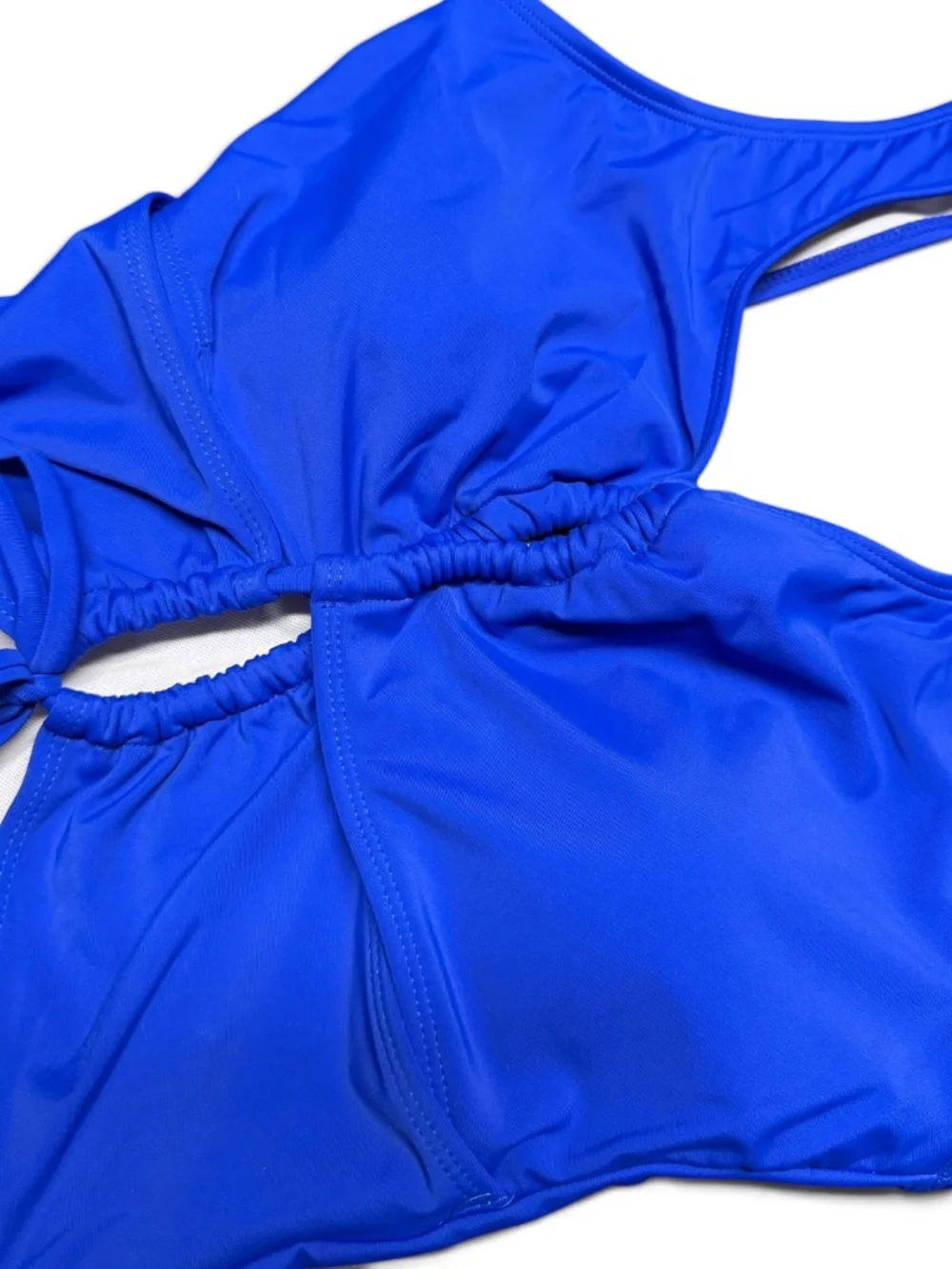 Royal Blue Cutout One Piece Swimsuit Monokini Small NWOT
